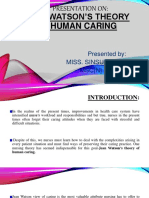 Jean Watson'S Theory of Human Caring: Presentation On