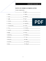 Activity Sheets On Chemical Nomenclature