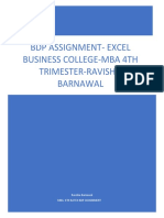 BDP Assignment-Excel Business College-Mba 4Th Trimester-Ravishu Barnawal