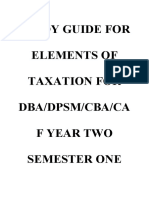 Elements of Taxation