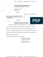 CREW v. Cheney Et Al: Regarding VP Records: 1/5/09 - Cheney's Notice of Filing (Document 46)