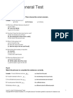 Unit 10 General Test: Listen To The Conversations. Then Choose The Correct Answers