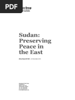 Sudan: Preserving Peace in The East: Africa Report N°209 - 26 November 2013