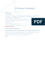 % ACET Practice Test Booklet: This Is Still in Its Testing Phase