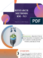 Biodiesel Production Through Waste Cooking Oil