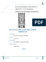 Plan Nacional de Recursos Hídricos PDF