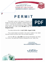 Permit of Taytay