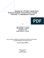 A Proposed Structure For A Website Content-Based System For Students' Research Paper of Mapúa University A Comprehensive Analysis