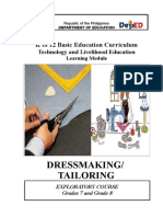 Dressmaking and Tailoring Learning Modules