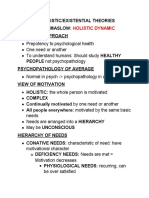 Humanistic/Existential Theories 1. Abraham Maslow: Maslow'S Approach