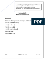 Problem Set #3 Digital Signals and Systems: Question #1