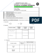 Practica 3 y 4 Cocientes Notables - Factorizacion