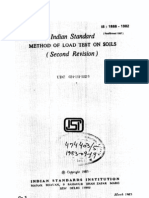 IS 1888 - 1982 Load Test On Soils