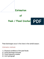 Estimation of Peak / Flood Discharge
