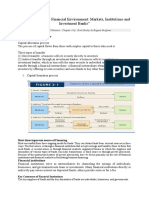 Chapter Two-The Financial Environment: Markets, Institutions and Investment Banks