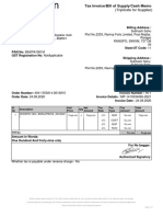 Tax Invoice/Bill of Supply/Cash Memo: (Triplicate For Supplier)