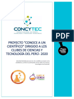 03-Proyecto Conoce A Un Científico Dirigidos A Los Clubes de Ciencias y Tecnología Del Perú - 2020 PDF