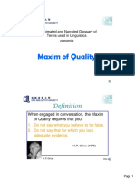 Maxim of Quality 