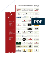 Warehouse Price List - Sept 2018