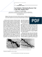 Failure Analysis of An Oxidative Chlorination Reactor Clad With AISI 304L Stainless Steel