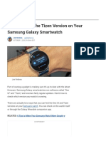 How To Check The Tizen Version On Your Samsung Galaxy Smartwatch