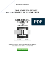 Structural Stability: Theory Implementation by Wai-Fah Chen: Read Online and Download Ebook