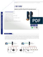 ISC-4110U / 8110U: Industrial 1-Port USB To 4/8-Port RS-232 Serial Media Converter