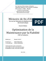 Optimisation de La Maintenance Par La Fiabilité OMF en Industrie