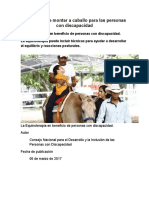 Beneficios de Montar A Caballo para Las Personas Con Discapacidad