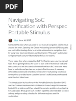 Navigating Soc Veri Cation With Perspec Portable Stimulus: June 16, 2017