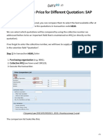 How To Compare Price For Different Quotation - SAP ME49 PDF