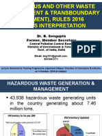 Hazardous and Other Waste (Management & Transboundary Movement), Rules 2016 and Its Interpretation