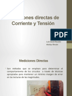 Mediciones Directas de Corriente y Tensión Diapositivas