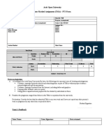 Arab Open University Tutor Marked Assignment (TMA) - PT3 Form