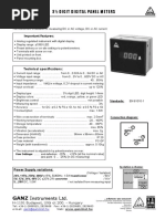 3 Digit Digital Panel Meters: Model: DM96q-35 Application