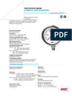 Model: P255-Fully Stainless Steel Construction: Crimped-On-Ring Case Pressure Gauge