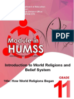 Introduction To World Religions and Belief System