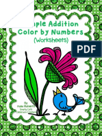 Simple Addition Color by Numbers: (Worksheets)