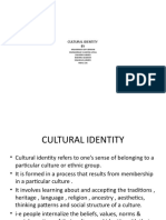 Cultural Identity BY: Muammad Asif Usmani Muhammad Waseem Afzal Shamim Ahmed Bushra Nadeem Shahzad Ahmed Moaz Zia