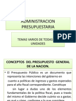 Adm. Presupuestaria Temas Varios