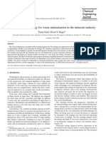 Environmental Rheology For Waste Minimisation in The Minerals Industry