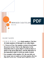 Dosage Calculations 1: Dr. A Cox