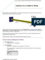 Cantiliver Nonlinear Analysis