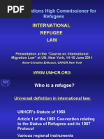 United Nations High Commissioner For Refugees: International Refugee LAW