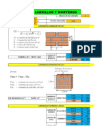 Calculo de Ladrillo y Mortero