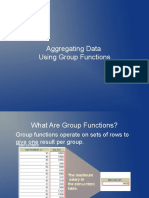 Aggregating Data Using Group Functions