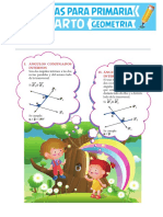 Ángulos Entre Rectas Paralelas y Una Secante para Cuarto de Primaria