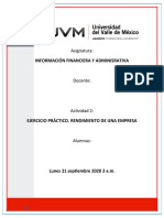 Ejercicio Practico. Rendimiento de Una Empresa. Razones Financieras