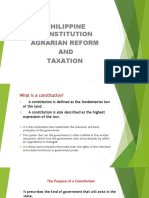 Philippine Constitution Agrarian Reform AND Taxation