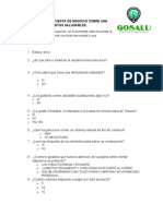 Encuesta de Propuesta de Negocio Sobre Una Empresa de Alimentos Saludables